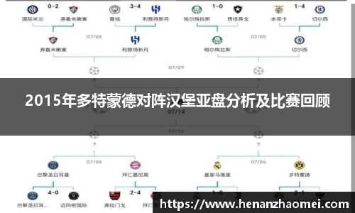 2015年多特蒙德对阵汉堡亚盘分析及比赛回顾
